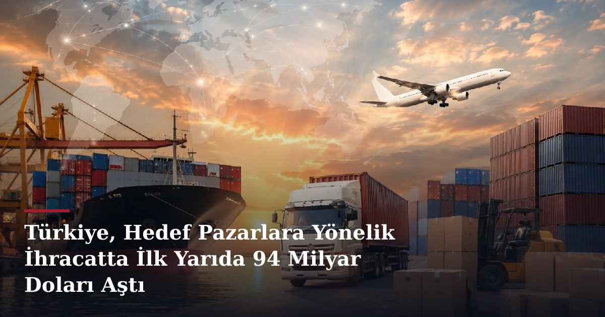 Türkiye, Hedef Pazarlara Yönelik İhracatta İlk Yarıda 94 Milyar Doları Aştı
