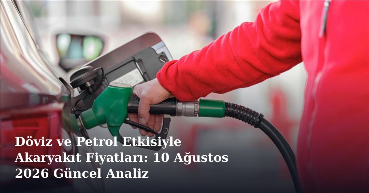 Döviz ve Petrol Etkisiyle Akaryakıt Fiyatları: 10 Ağustos 2026 Güncel Analiz