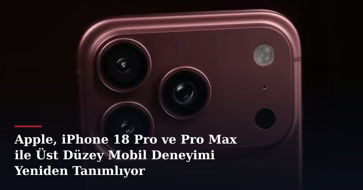 Apple, iPhone 18 Pro ve Pro Max ile Üst Düzey Mobil Deneyimi Yeniden Tanımlıyor