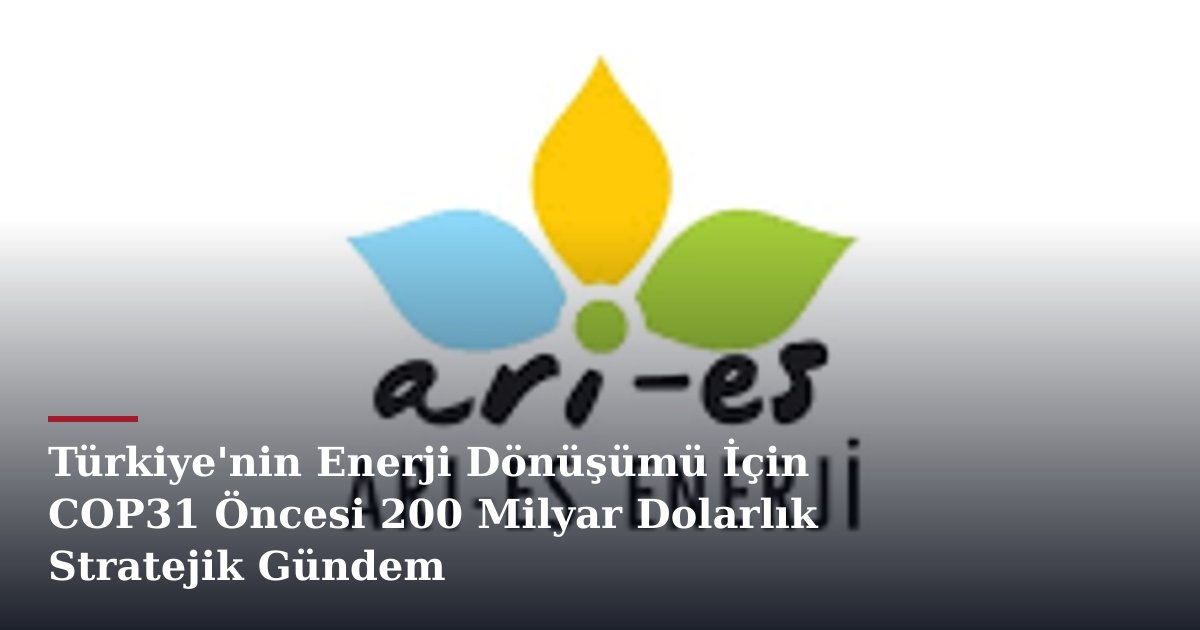 Türkiye'nin Enerji Dönüşümü İçin COP31 Öncesi 200 Milyar Dolarlık Stratejik Gündem