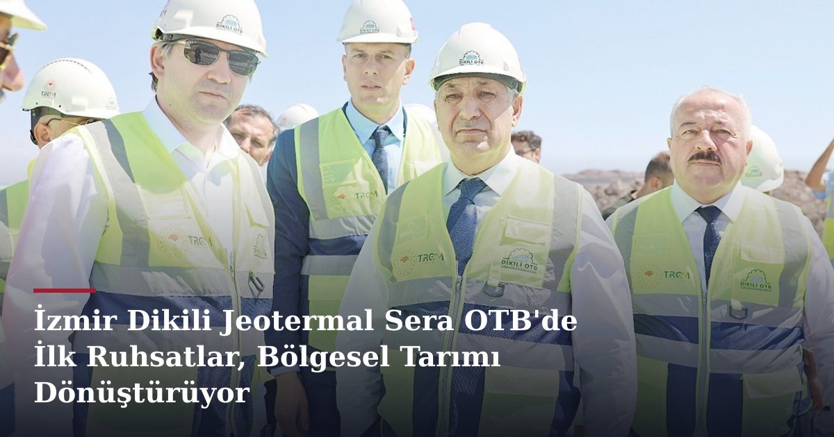 İzmir Dikili Jeotermal Sera OTB'de İlk Ruhsatlar, Bölgesel Tarımı Dönüştürüyor