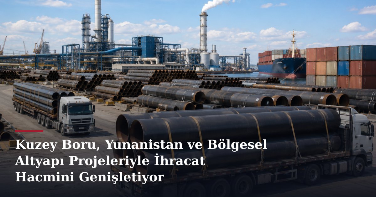 Kuzey Boru, Yunanistan ve Bölgesel Altyapı Projeleriyle İhracat Hacmini Genişletiyor