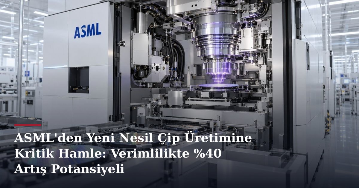 ASML'den Yeni Nesil Çip Üretimine Kritik Hamle: Verimlilikte %40 Artış Potansiyeli