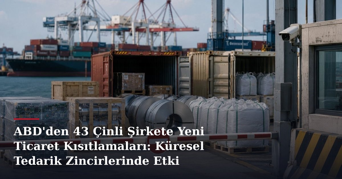 ABD'den 43 Çinli Şirkete Yeni Ticaret Kısıtlamaları: Küresel Tedarik Zincirlerinde Etki