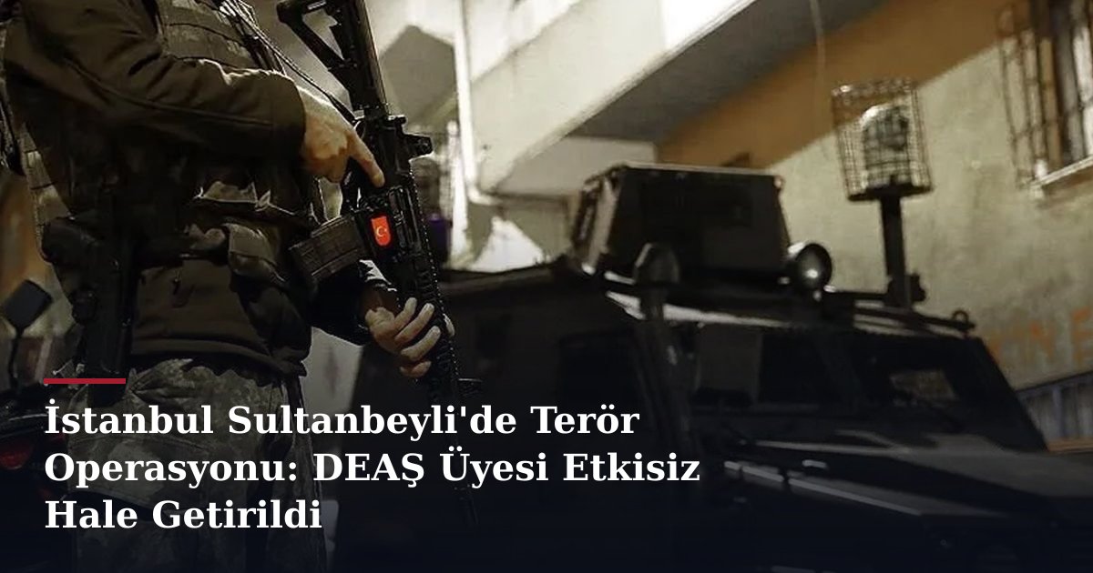 İstanbul Sultanbeyli'de Terör Operasyonu: DEAŞ Üyesi Etkisiz Hale Getirildi