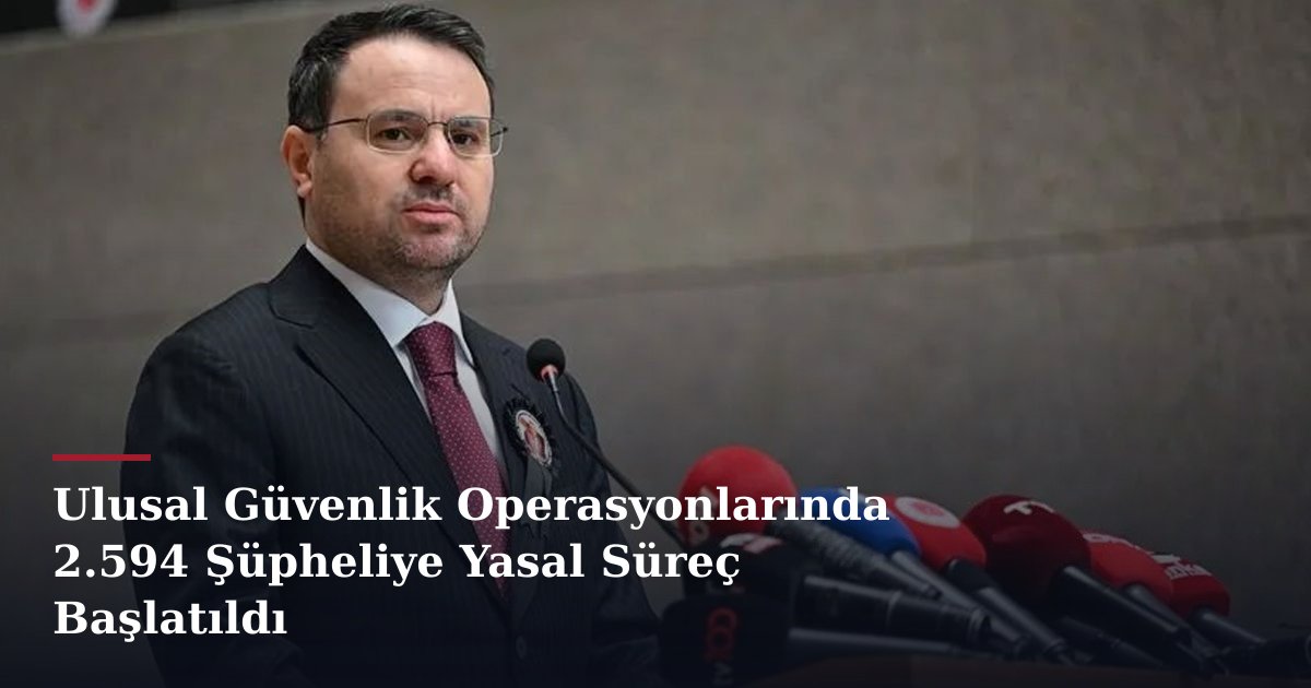 Ulusal Güvenlik Operasyonlarında 2.594 Şüpheliye Yasal Süreç Başlatıldı