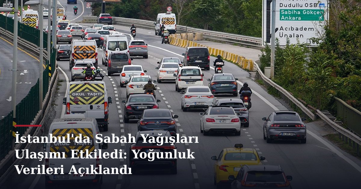İstanbul'da Sabah Yağışları Ulaşımı Etkiledi: Yoğunluk Verileri Açıklandı
