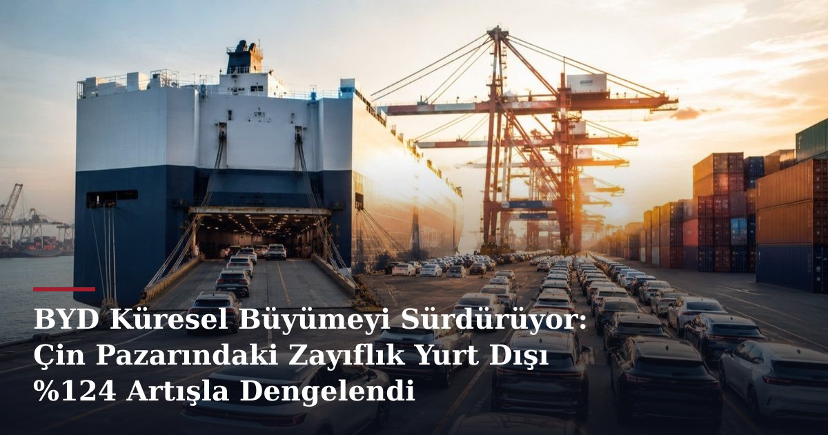 BYD Küresel Büyümeyi Sürdürüyor: Çin Pazarındaki Zayıflık Yurt Dışı %124 Artışla Dengelendi