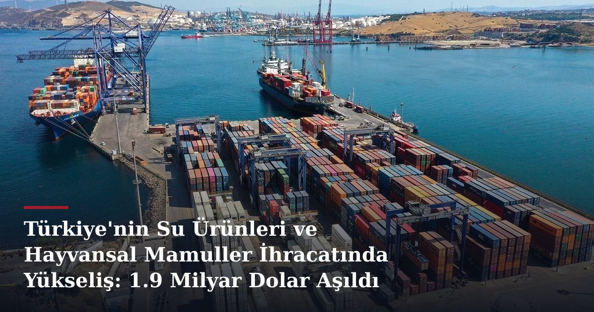 Türkiye'nin Su Ürünleri ve Hayvansal Mamuller İhracatında Yükseliş: 1.9 Milyar Dolar Aşıldı