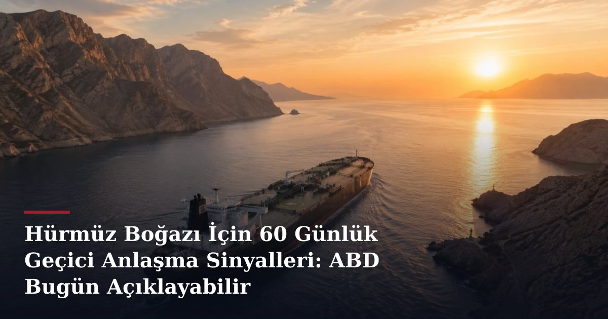 Hürmüz Boğazı İçin 60 Günlük Geçici Anlaşma Sinyalleri: ABD Bugün Açıklayabilir