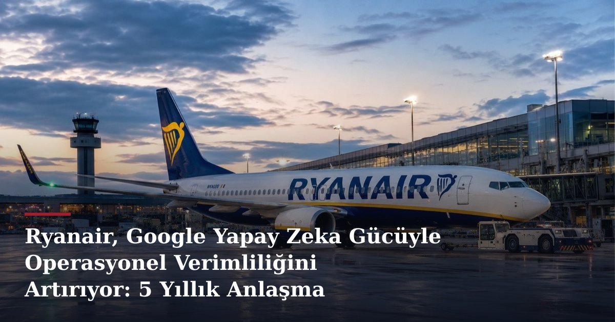 Ryanair, Google Yapay Zeka Gücüyle Operasyonel Verimliliğini Artırıyor: 5 Yıllık Anlaşma