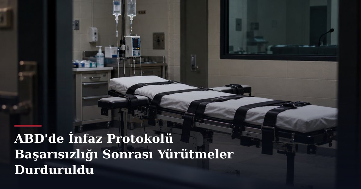 ABD'de İnfaz Protokolü Başarısızlığı Sonrası Yürütmeler Durduruldu
