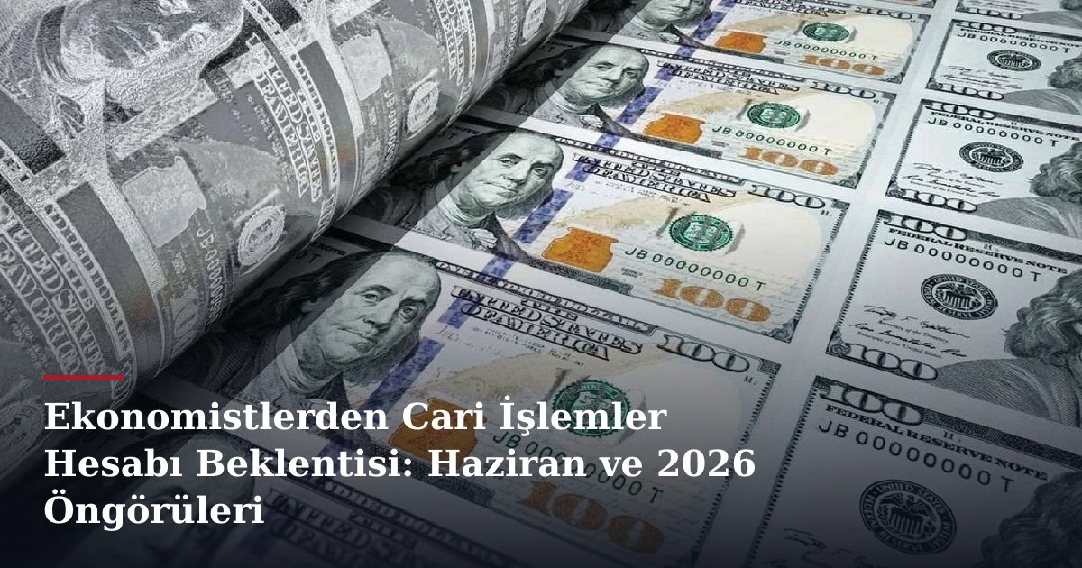 Ekonomistlerden Cari İşlemler Hesabı Beklentisi: Haziran ve 2026 Öngörüleri