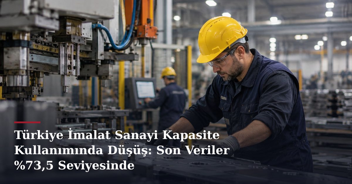 Türkiye İmalat Sanayi Kapasite Kullanımında Düşüş: Son Veriler %73,5 Seviyesinde