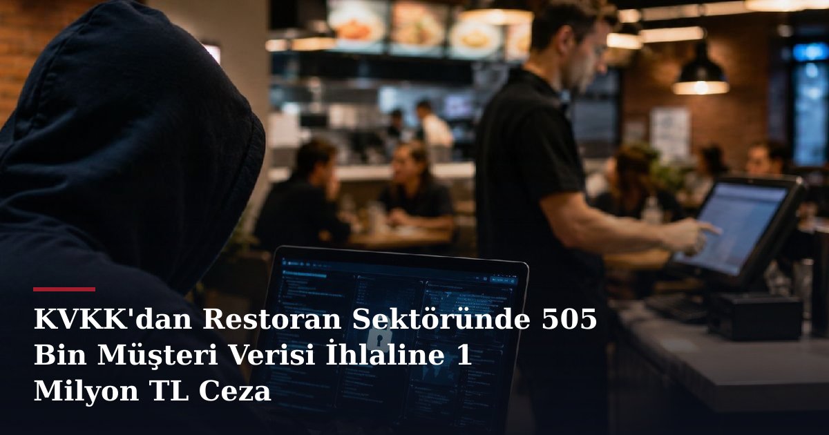 KVKK'dan Restoran Sektöründe 505 Bin Müşteri Verisi İhlaline 1 Milyon TL Ceza