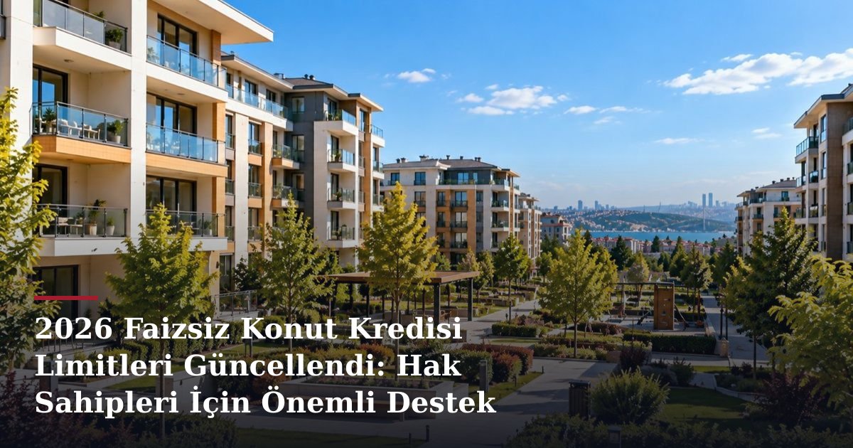 2026 Faizsiz Konut Kredisi Limitleri Güncellendi: Hak Sahipleri İçin Önemli Destek