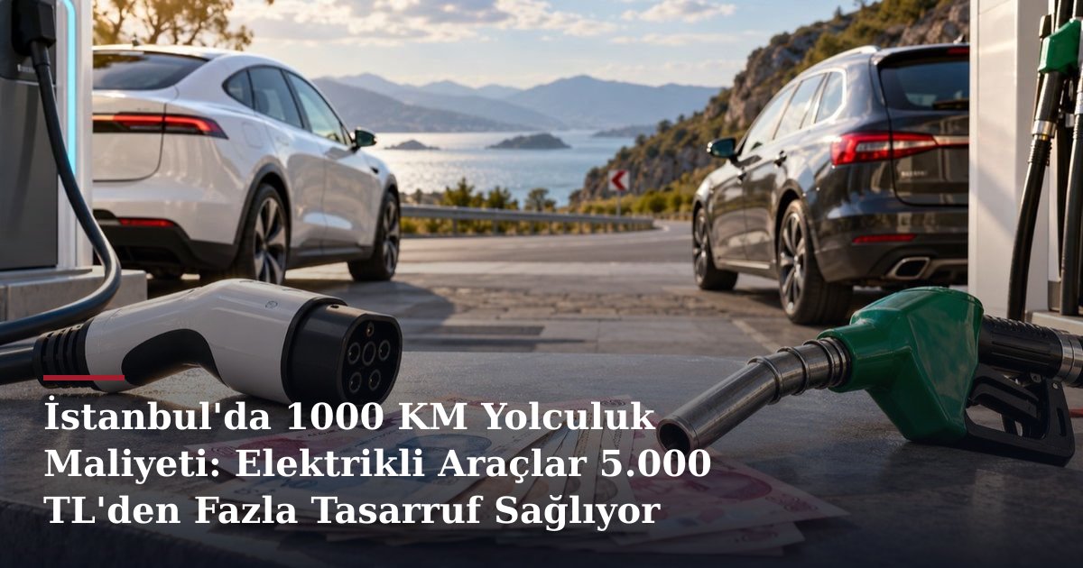 İstanbul'da 1000 KM Yolculuk Maliyeti: Elektrikli Araçlar 5.000 TL'den Fazla Tasarruf Sağlıyor