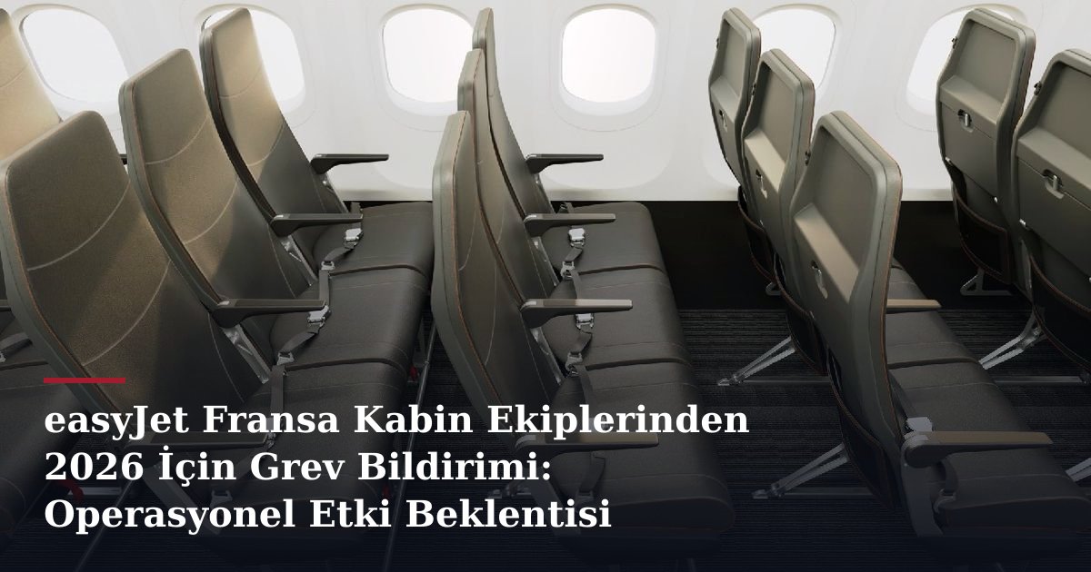 easyJet Fransa Kabin Ekiplerinden 2026 İçin Grev Bildirimi: Operasyonel Etki Beklentisi