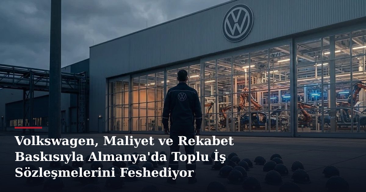 Volkswagen, Maliyet ve Rekabet Baskısıyla Almanya'da Toplu İş Sözleşmelerini Feshediyor