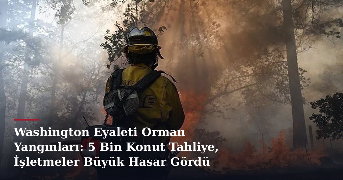 Washington Eyaleti Orman Yangınları: 5 Bin Konut Tahliye, İşletmeler Büyük Hasar Gördü