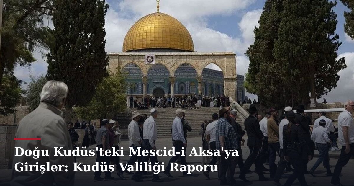 Doğu Kudüs'teki Mescid-i Aksa'ya Girişler: Kudüs Valiliği Raporu