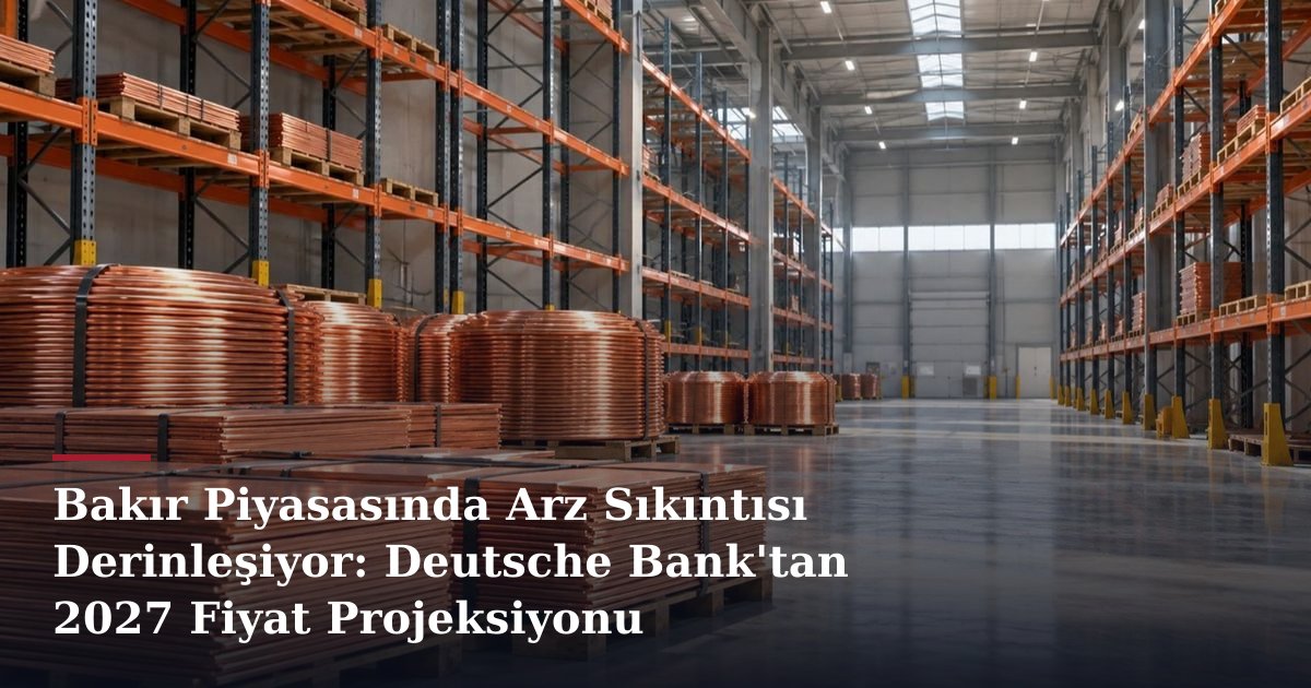 Bakır Piyasasında Arz Sıkıntısı Derinleşiyor: Deutsche Bank'tan 2027 Fiyat Projeksiyonu