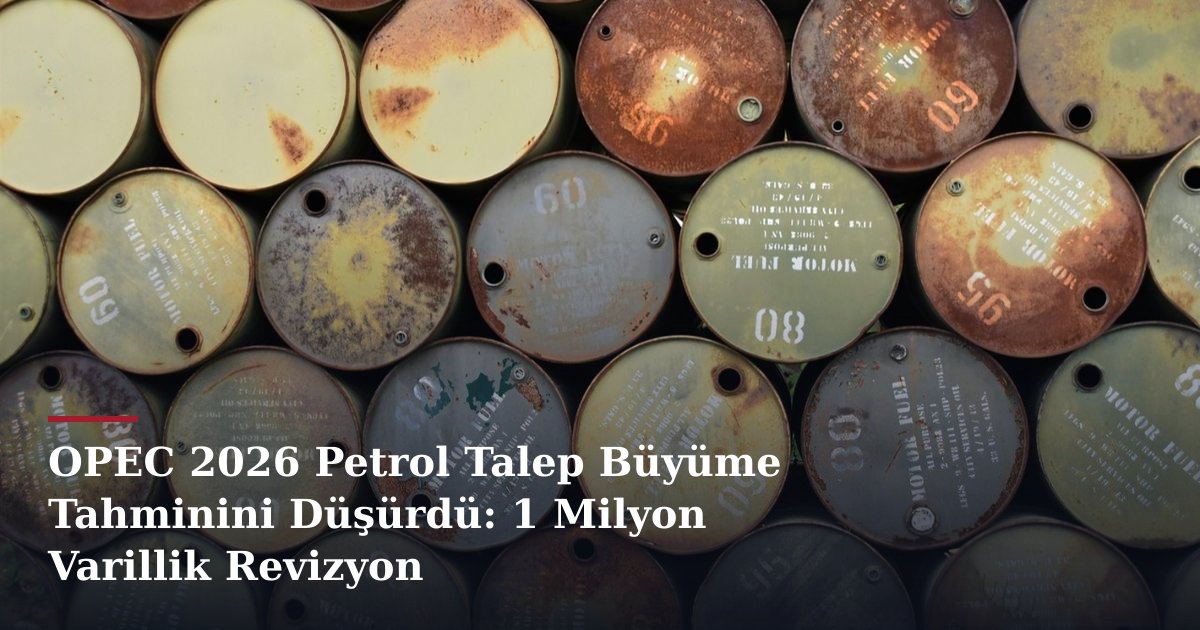 OPEC 2026 Petrol Talep Büyüme Tahminini Düşürdü: 1 Milyon Varillik Revizyon