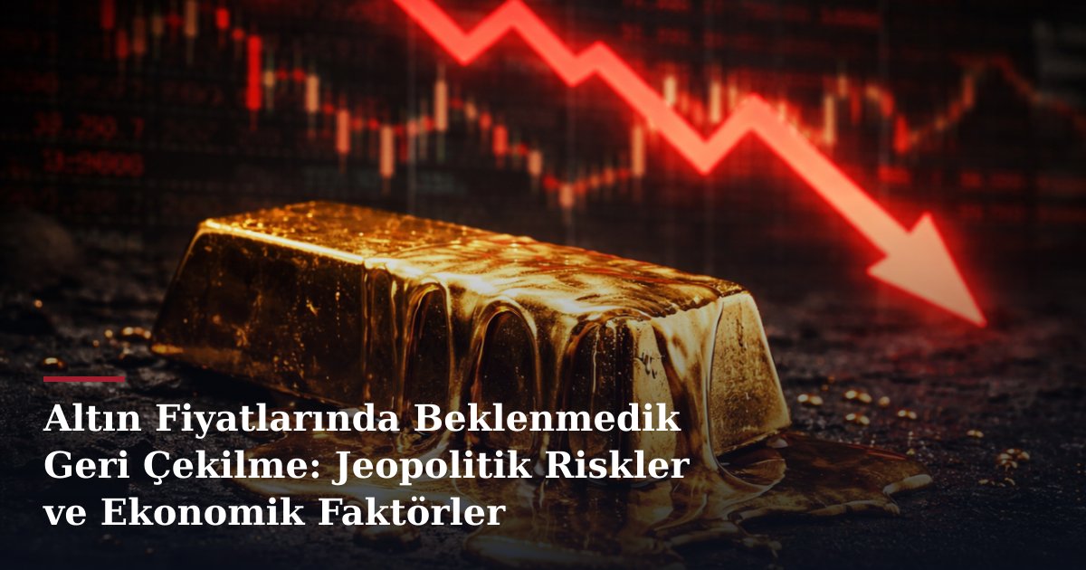 Altın Fiyatlarında Beklenmedik Geri Çekilme: Jeopolitik Riskler ve Ekonomik Faktörler