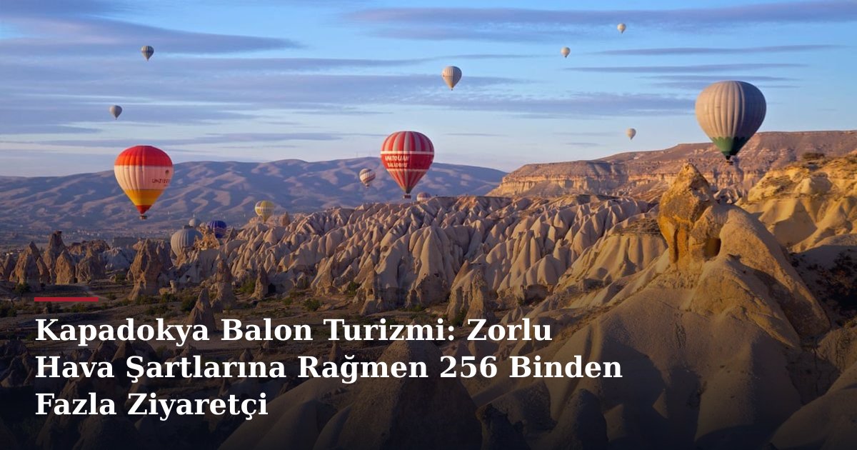 Kapadokya Balon Turizmi: Zorlu Hava Şartlarına Rağmen 256 Binden Fazla Ziyaretçi