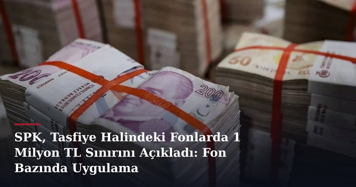 SPK, Tasfiye Halindeki Fonlarda 1 Milyon TL Sınırını Açıkladı: Fon Bazında Uygulama