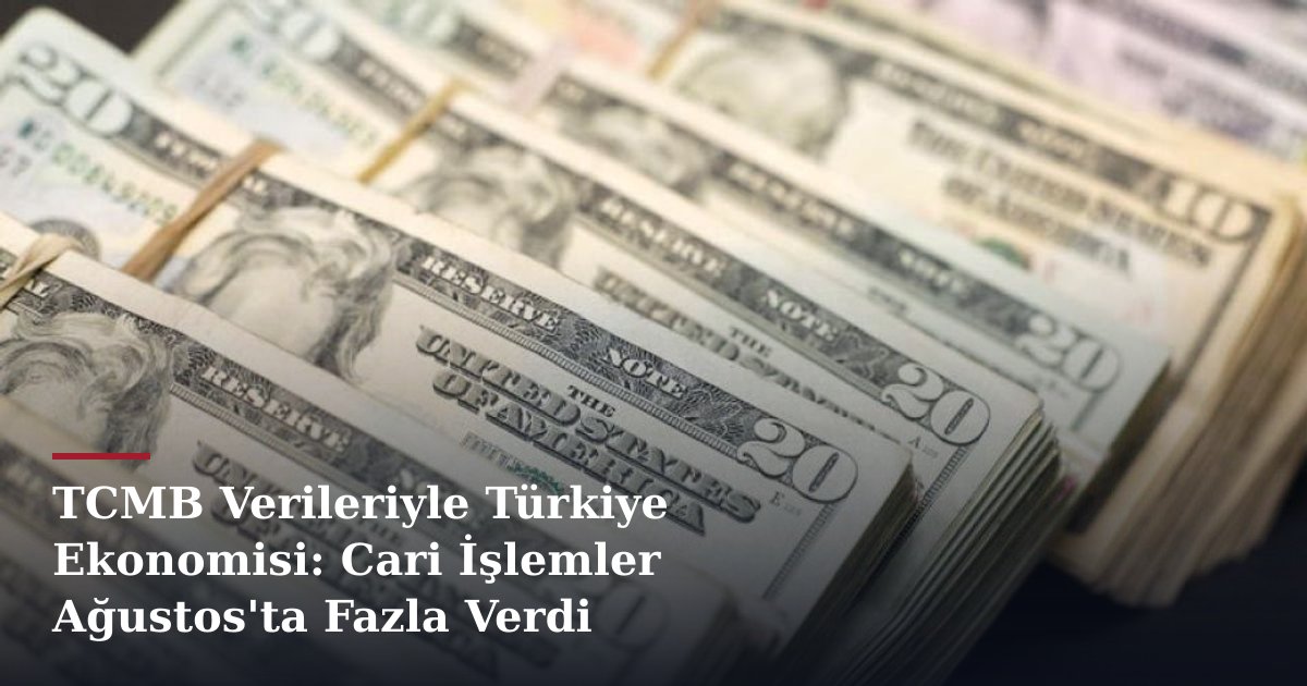 TCMB Verileriyle Türkiye Ekonomisi: Cari İşlemler Ağustos'ta Fazla Verdi