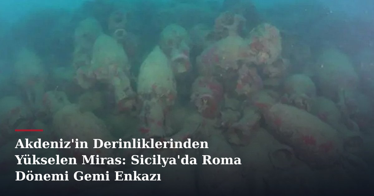 Akdeniz'in Derinliklerinden Yükselen Miras: Sicilya'da Roma Dönemi Gemi Enkazı