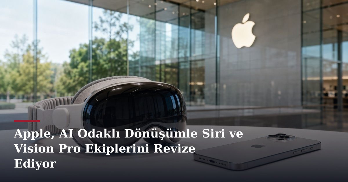 Apple, AI Odaklı Dönüşümle Siri ve Vision Pro Ekiplerini Revize Ediyor