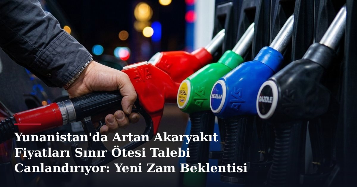 Yunanistan'da Artan Akaryakıt Fiyatları Sınır Ötesi Talebi Canlandırıyor: Yeni Zam Beklentisi Güçleniyor