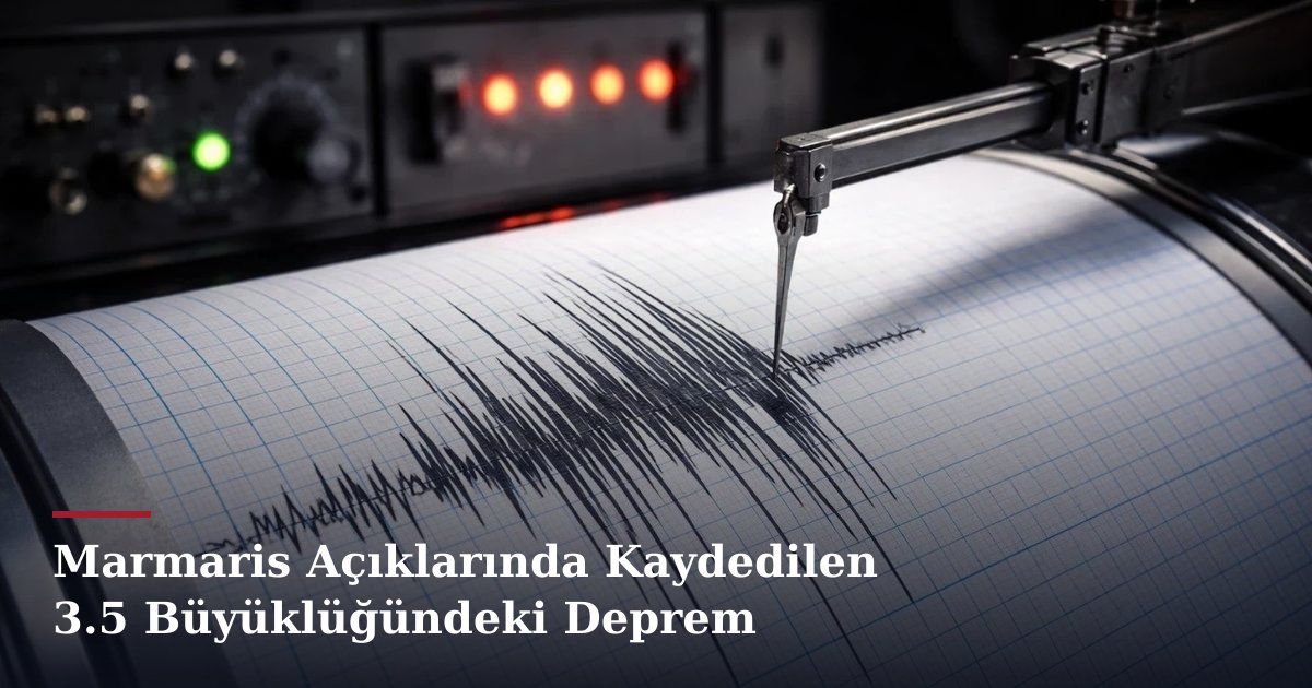 Marmaris Açıklarında Kaydedilen 3.5 Büyüklüğündeki Deprem