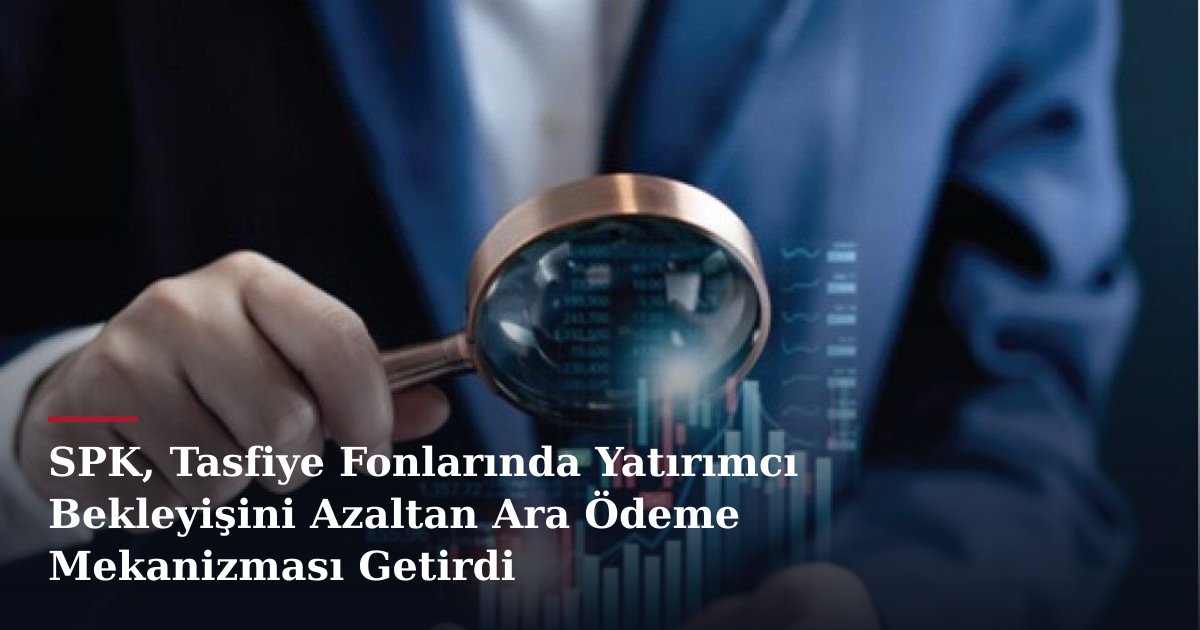 SPK, Tasfiye Fonlarında Yatırımcı Bekleyişini Azaltan Ara Ödeme Mekanizması Getirdi
