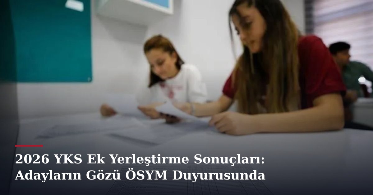 2026 YKS Ek Yerleştirme Sonuçları: Adayların Gözü ÖSYM Duyurusunda