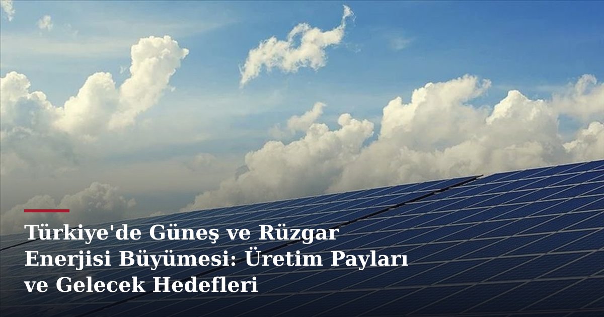 Türkiye'de Güneş ve Rüzgar Enerjisi Büyümesi: Üretim Payları ve Gelecek Hedefleri