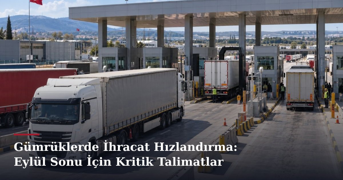 Gümrüklerde İhracat Hızlandırma: Eylül Sonu İçin Kritik Talimatlar