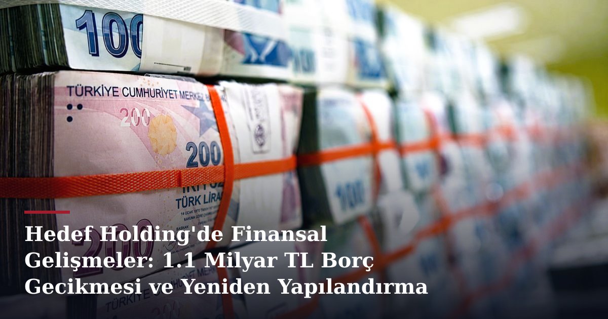 Hedef Holding'de Finansal Gelişmeler: 1.1 Milyar TL Borç Gecikmesi ve Yeniden Yapılandırma
