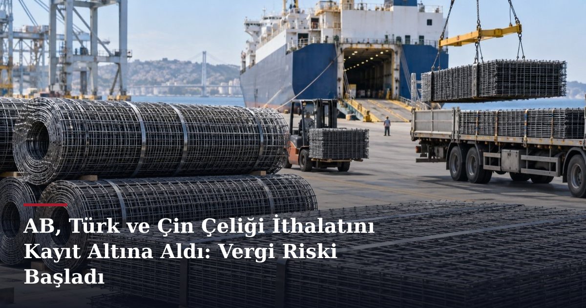 AB, Türk ve Çin Çeliği İthalatını Kayıt Altına Aldı: Vergi Riski Başladı