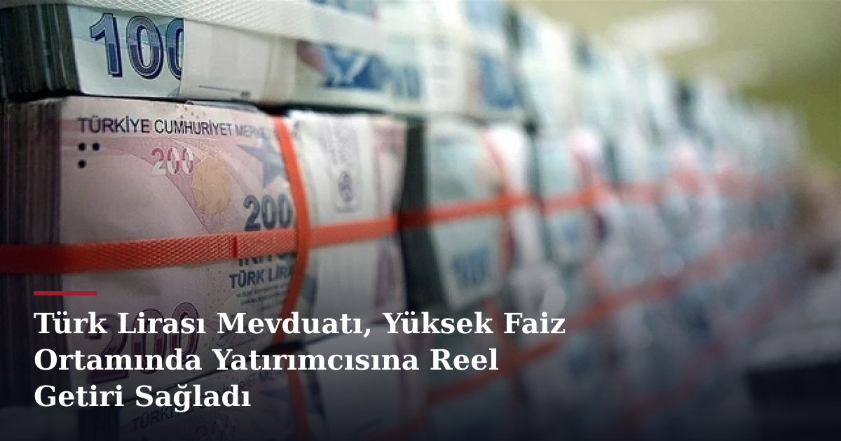 Türk Lirası Mevduatı, Yüksek Faiz Ortamında Yatırımcısına Reel Getiri Sağladı