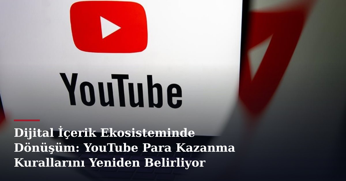 Dijital İçerik Ekosisteminde Dönüşüm: YouTube Para Kazanma Kurallarını Yeniden Belirliyor