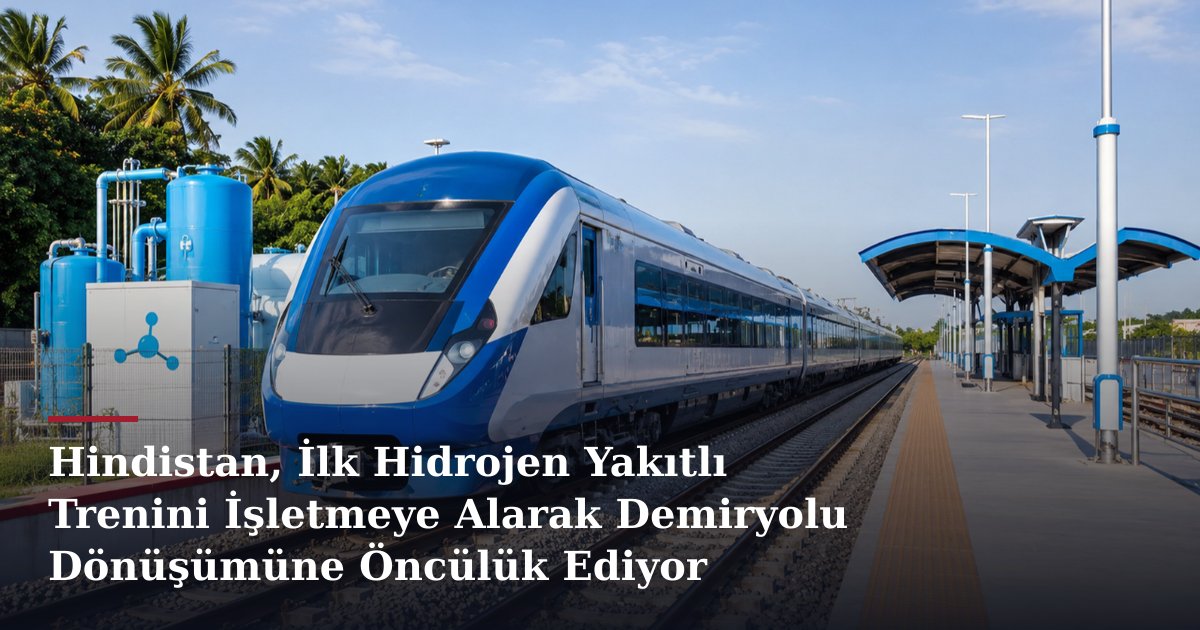 Hindistan, İlk Hidrojen Yakıtlı Trenini İşletmeye Alarak Demiryolu Dönüşümüne Öncülük Ediyor
