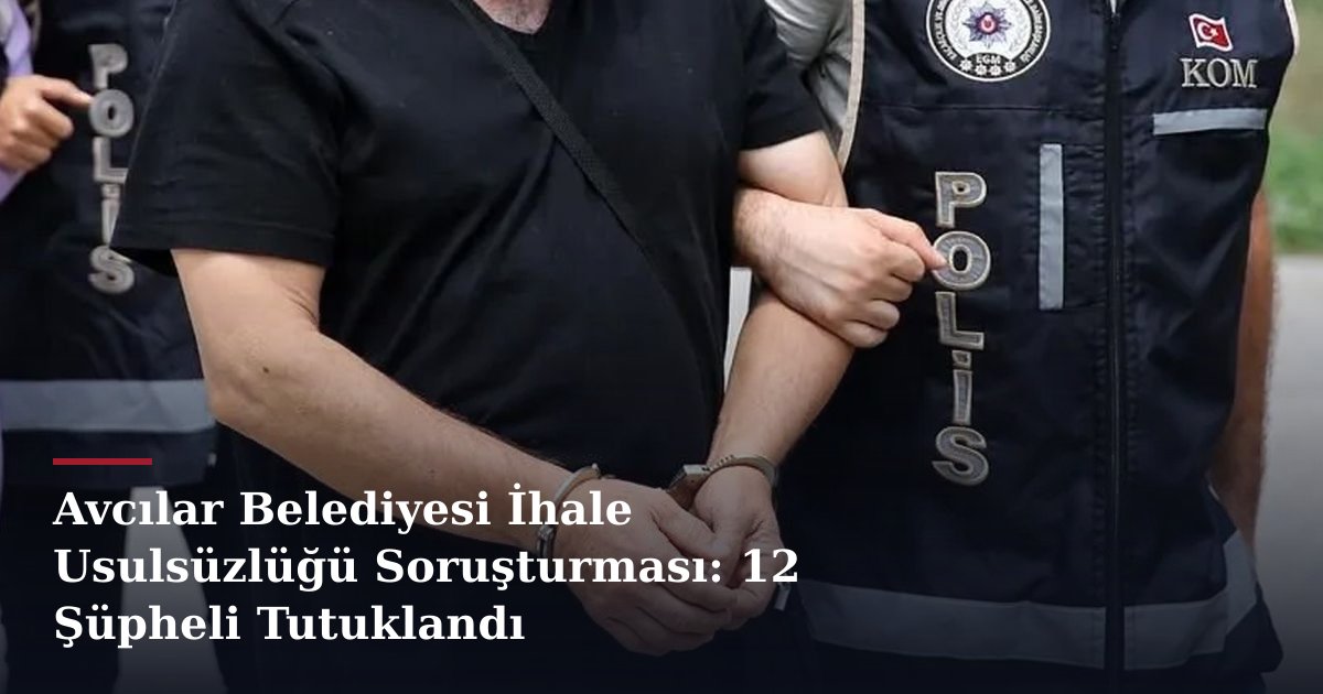 Avcılar Belediyesi İhale Usulsüzlüğü Soruşturması: 12 Şüpheli Tutuklandı