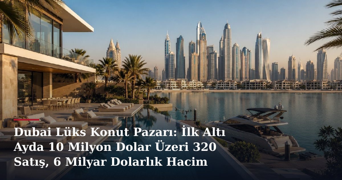 Dubai Lüks Konut Pazarı: İlk Altı Ayda 10 Milyon Dolar Üzeri 320 Satış, 6 Milyar Dolarlık Hacim