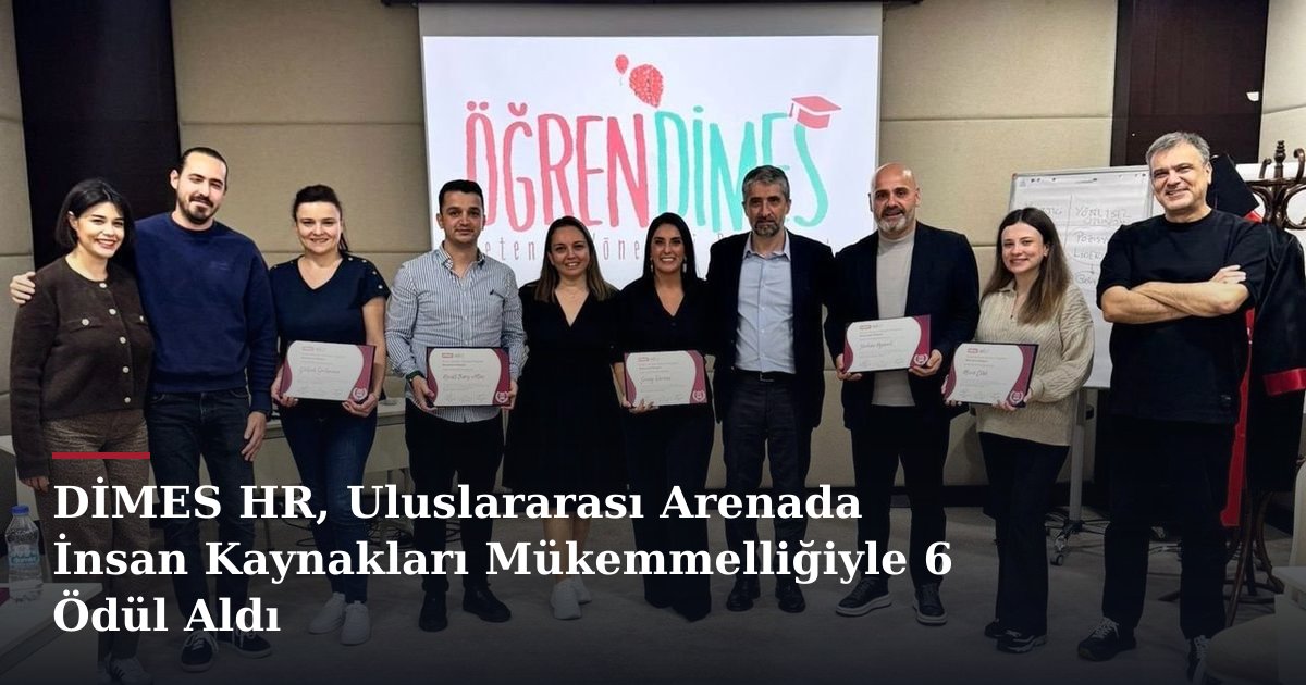 DİMES HR, Uluslararası Arenada İnsan Kaynakları Mükemmelliğiyle 6 Ödül Aldı