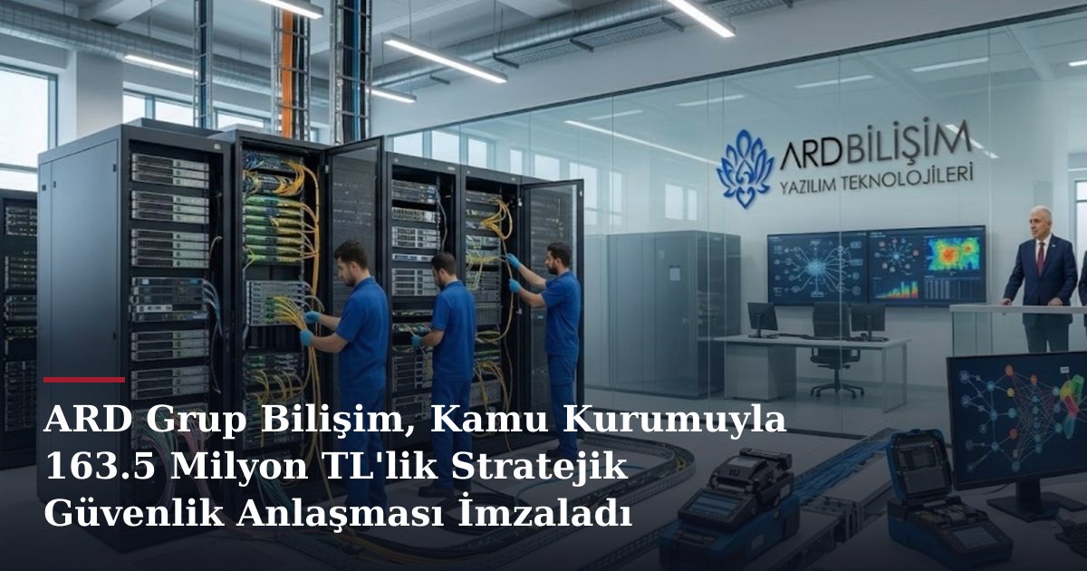 ARD Grup Bilişim, Kamu Kurumuyla 163.5 Milyon TL'lik Stratejik Güvenlik Anlaşması İmzaladı