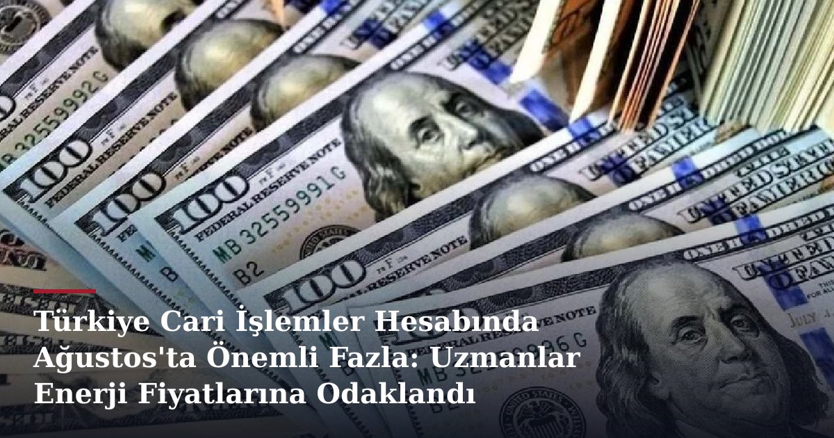 Türkiye Cari İşlemler Hesabında Ağustos'ta Önemli Fazla: Uzmanlar Enerji Fiyatlarına Odaklandı