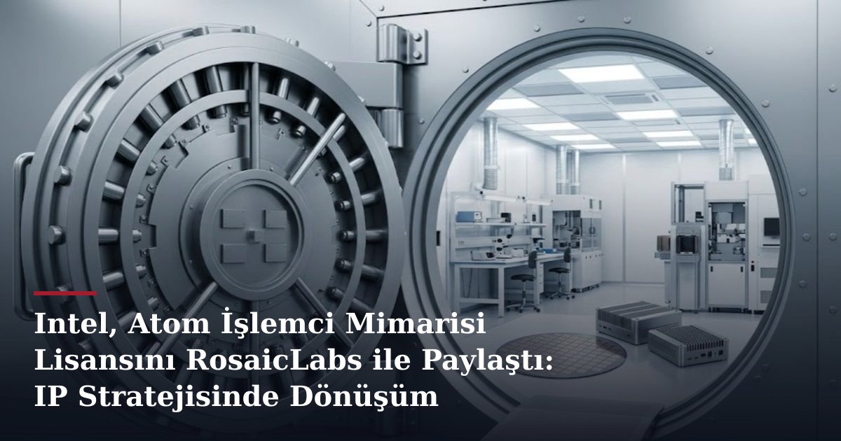 Intel, Atom İşlemci Mimarisi Lisansını RosaicLabs ile Paylaştı: IP Stratejisinde Dönüşüm